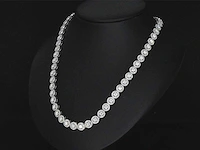Witgouden collier diamant briljant 12.50 ct - afbeelding 1 van  8