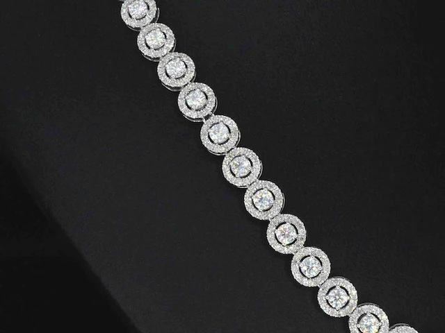 Witgouden collier diamant briljant 12.50 ct - afbeelding 5 van  8