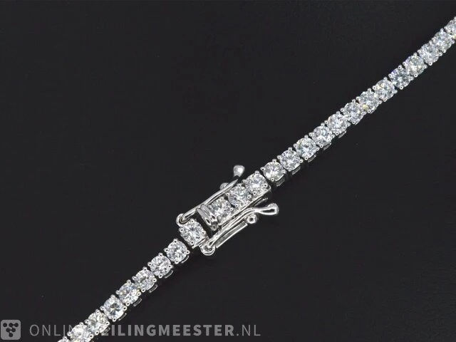 Witgouden collier met 10.00 carat briljant geslepen diamant - afbeelding 6 van  10