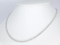 Witgouden collier met 5.68 carat briljant geslepen diamant - afbeelding 5 van  10