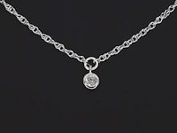 Witgouden collier met diamant - afbeelding 5 van  8