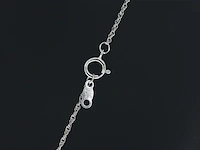 Witgouden collier met diamant - afbeelding 6 van  8