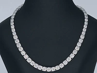 Witgouden collier met diamanten 10.00 carat - afbeelding 1 van  7