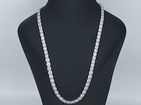 Witgouden collier met diamanten 10.00 carat - afbeelding 2 van  7
