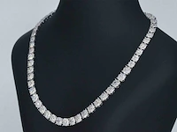 Witgouden collier met diamanten 10.00 carat - afbeelding 3 van  7