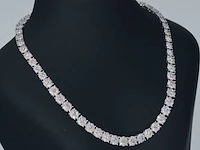 Witgouden collier met diamanten 10.00 carat - afbeelding 4 van  7