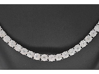 Witgouden collier met diamanten 10.00 carat - afbeelding 3 van  9
