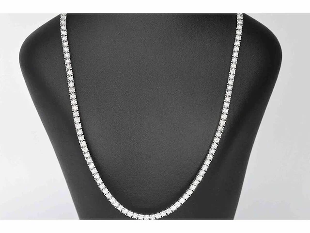 Witgouden collier met diamanten 3.50 carat - afbeelding 1 van  8