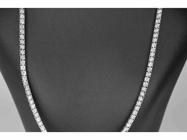 Witgouden collier met diamanten 3.50 carat - afbeelding 3 van  8