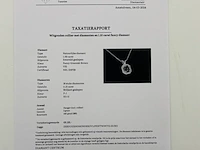 Witgouden collier met diamanten en fancy diamant, witgoud - afbeelding 3 van  13