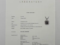 Witgouden collier met diamanten en fancy diamant, witgoud - afbeelding 4 van  13