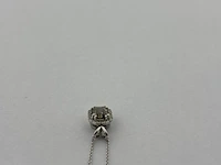 Witgouden collier met diamanten en fancy diamant, witgoud - afbeelding 10 van  13