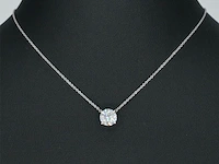 Witgouden collier met een diamant van 0.70 carat - afbeelding 2 van  7