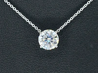 Witgouden collier met een diamant van 0.70 carat - afbeelding 5 van  7