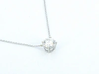 Witgouden collier met een diamant van 0.70 carat - afbeelding 6 van  7