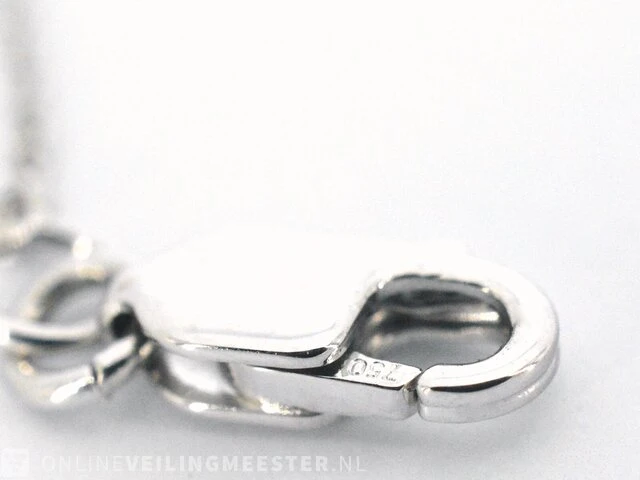 Witgouden collier met een diamant van 0.70 carat - afbeelding 7 van  7
