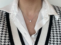 Witgouden collier met een diamant van 1.00 carat - afbeelding 4 van  7
