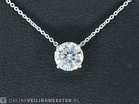 Witgouden collier met een diamant van 1.00 carat - afbeelding 1 van  5