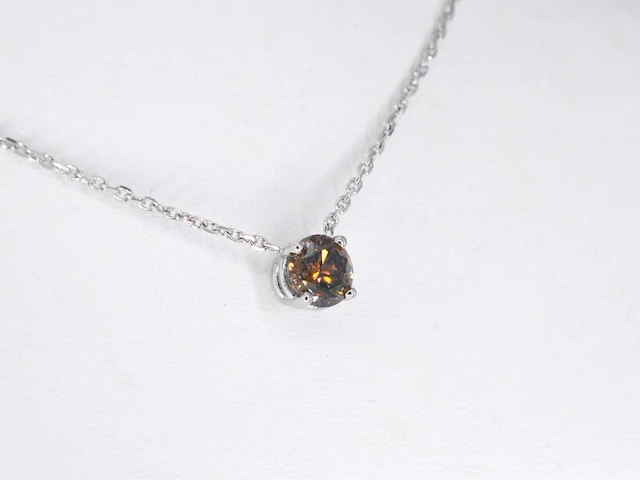 Witgouden collier met een diamant van 1.10 carat van gassan 121 - afbeelding 6 van  10