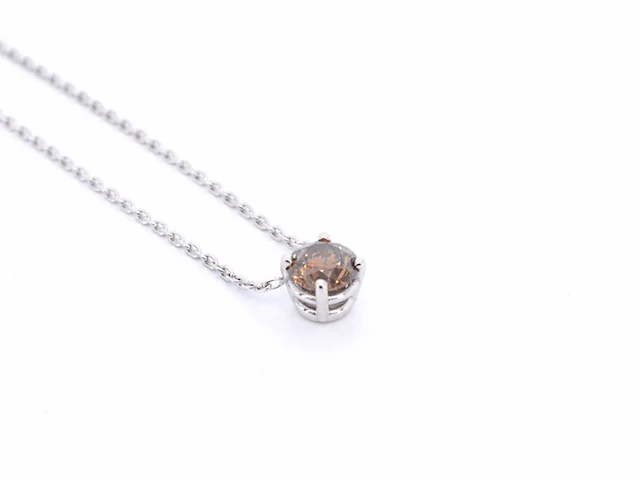 Witgouden collier met een diamant van 1.10 carat van gassan 121 - afbeelding 8 van  10