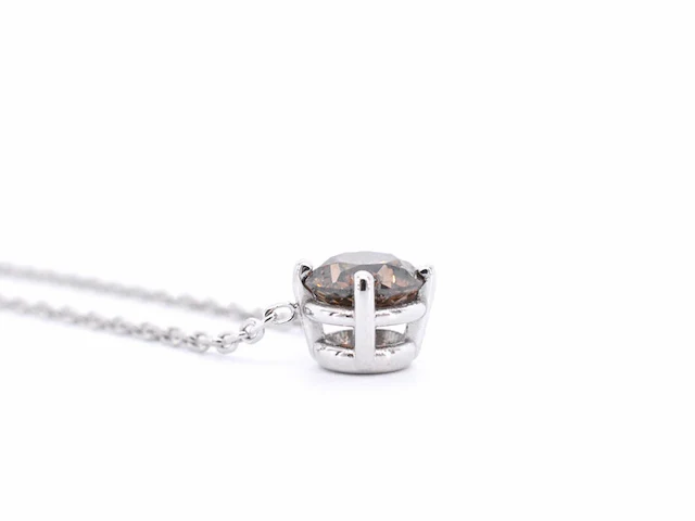 Witgouden collier met een diamant van 1.10 carat van gassan 121 - afbeelding 9 van  10