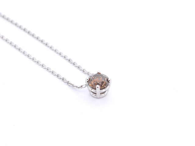 Witgouden collier met een diamant van 1.10 carat van gassan 121 - afbeelding 7 van  9