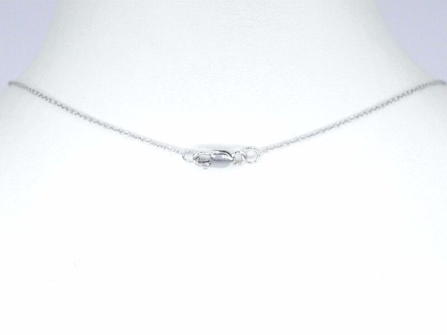 Witgouden collier met multi colour saffieren en diamanten in een rij gezet - afbeelding 4 van  6