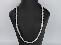 Witgouden collier volledig met diamanten 13.00 carat - afbeelding 2 van  8