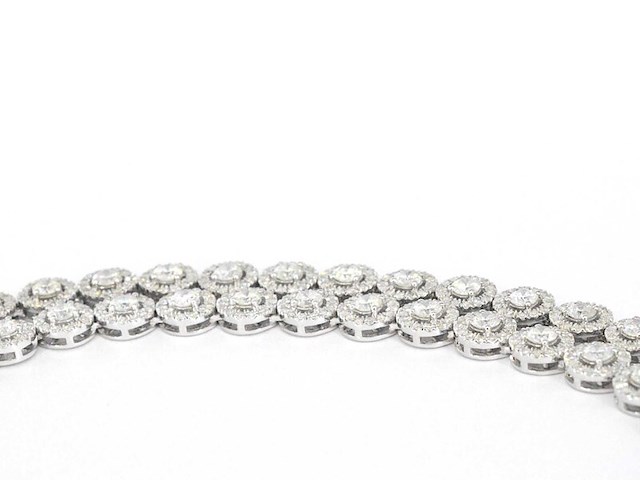 Witgouden collier volledig met diamanten 13.00 carat - afbeelding 7 van  8