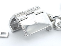 Witgouden cuban ketting vol met diamanten 8.50 carat - afbeelding 12 van  12