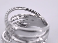 Witgouden design ring met diamanten - afbeelding 8 van  11