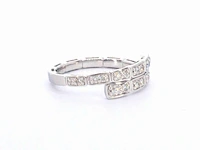 Witgouden design serpent model ring met natuurlijke diamanten - afbeelding 4 van  9