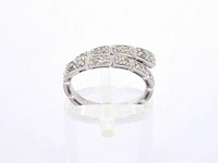 Witgouden design serpent model ring met natuurlijke diamanten - afbeelding 5 van  9
