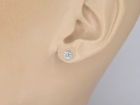 Witgouden diamanten oorbellen van 1.00 carat - afbeelding 2 van  8