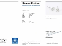 Witgouden diamanten oorbellen van 1.00 carat - afbeelding 3 van  8