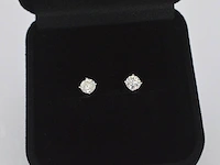 Witgouden diamanten oorbellen van 1.00 carat - afbeelding 7 van  8