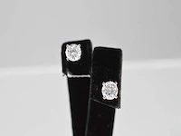 Witgouden diamanten oorbellen van 1.00 carat - afbeelding 4 van  5