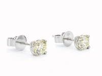 Witgouden diamanten oorbellen van 1.00 carat - afbeelding 7 van  10