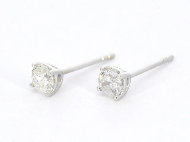 Witgouden diamanten oorbellen van 1.00 carat - afbeelding 3 van  7