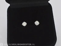 Witgouden diamanten oorbellen van 1.00 carat - afbeelding 6 van  7