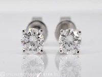 Witgouden diamanten oorbellen van 1.00 carat