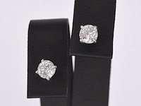 Witgouden diamanten oorbellen van 1.00 carat