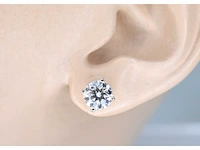 Witgouden diamanten oorbellen van 1.00 carat - afbeelding 2 van  8