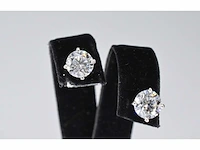 Witgouden diamanten oorbellen van 1.00 carat - afbeelding 5 van  8