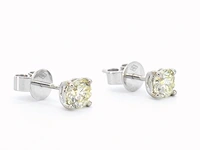 Witgouden diamanten oorbellen van 1.00 carat - afbeelding 7 van  10