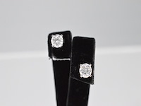 Witgouden diamanten oorbellen van 1.04 carat - afbeelding 3 van  6