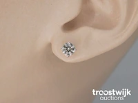 Witgouden diamanten oorbellen van 1.20 carat - afbeelding 2 van  5