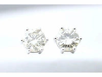 Witgouden diamanten oorbellen van 1.50 carat - afbeelding 4 van  6