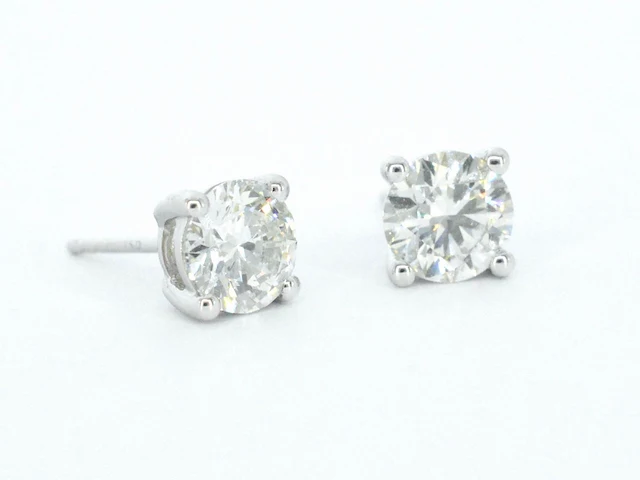 Witgouden diamanten oorbellen van 2.00 carat - afbeelding 1 van  9