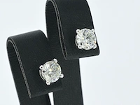 Witgouden diamanten oorbellen van 2.00 carat - afbeelding 5 van  9